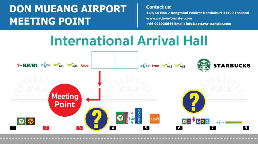 taxi DMK BKK: international meeting point GATES 3