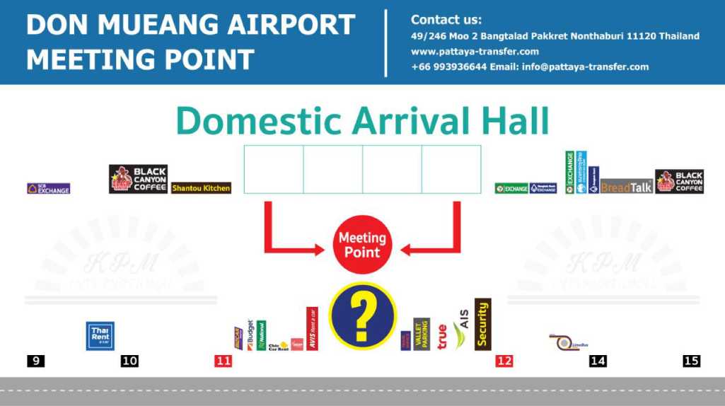 taxi DMK BKK: domestic meeting point GATES 11